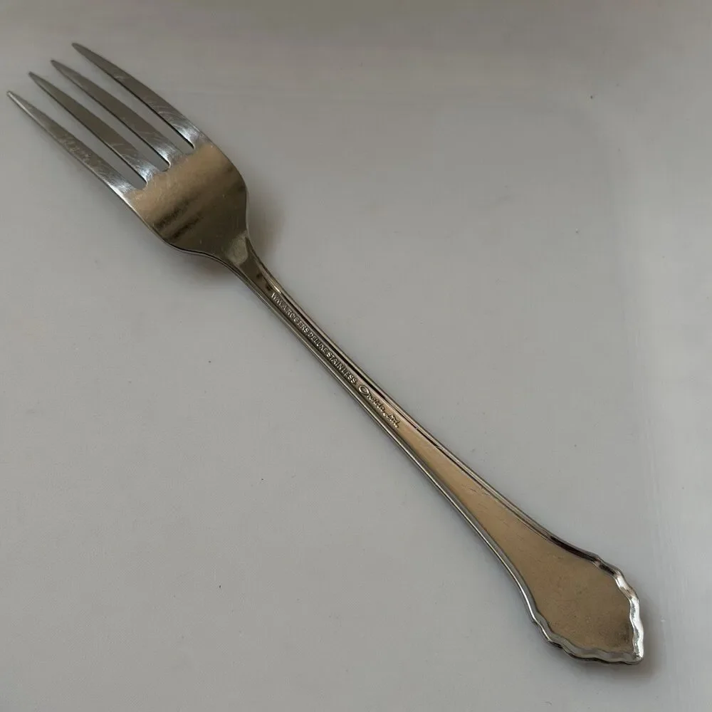 2pc Oneida Summer Mist-Autumn Glow Dinner Knife + Soup Spoon Stainless Deluxe